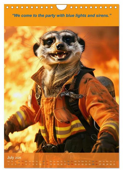 Produktbild: The beastly funny firefighters (Wall Calendar 2026 DIN A4 portrait), CALVENDO 12 Month Wall Calendar