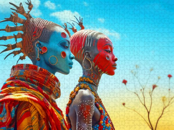 Produktbild: CALVENDO Puzzle Surrealismus trifft Massai-Kultur | 2000 Teile Lege-Gr&ouml;&szlig;e 90x67cm Foto-Puzzle f&uuml;r gl&uuml;ckliche Stunden