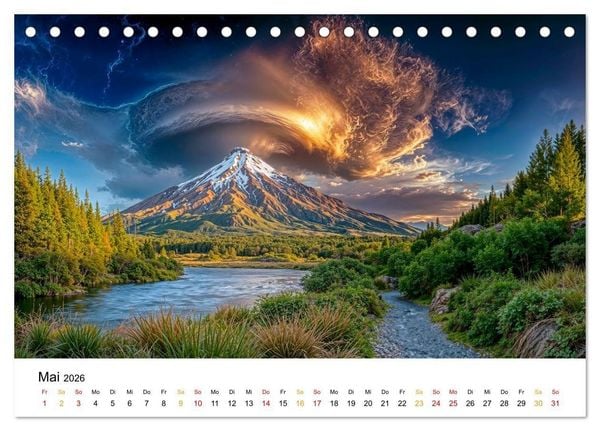 Produktbild: Neuseeland - Land der tausend Horizonte (Tischkalender 2026 DIN A5 quer), CALVENDO Monatskalender