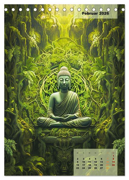 Produktbild: Jade Buddha - Finde die innere Mitte (Tischkalender 2026 DIN A5 hoch), CALVENDO Monatskalender
