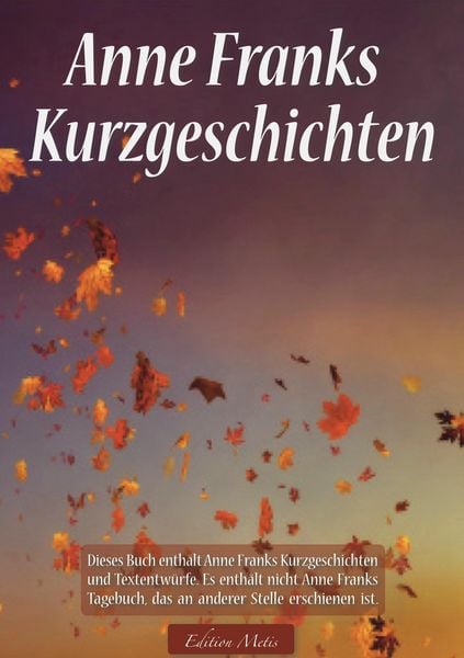 Produktbild: Anne Franks Kurzgeschichten