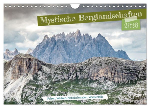 Mystische Berglandschaften (Wandkalender 2026 DIN A4 quer), CALVENDO Monatskalender