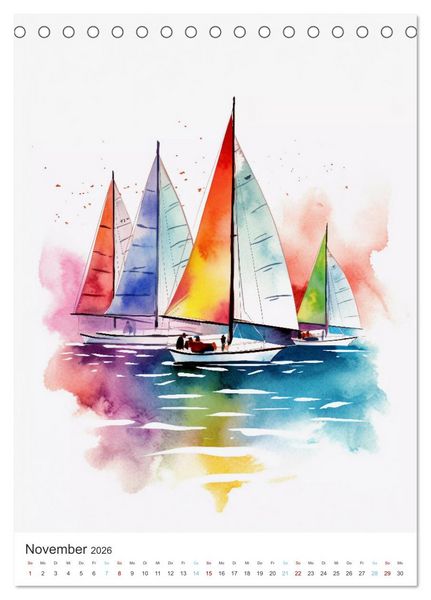 Produktbild: Segeln und Regatta (Tischkalender 2026 DIN A5 hoch), CALVENDO Monatskalender