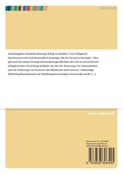 Produktbild: Entwicklung eines Systems der Marketingstrategien