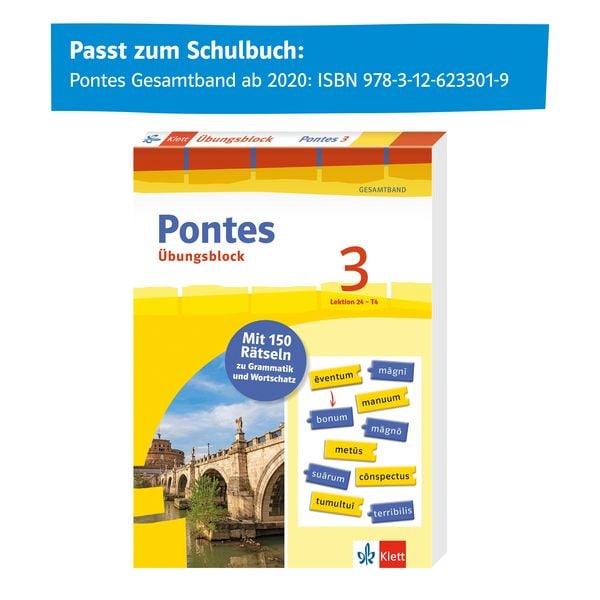 Produktbild: Pontes 3. Gesamtband (ab 2020) - &Uuml;bungsblock zum Schulbuch, 3. Lernjahr