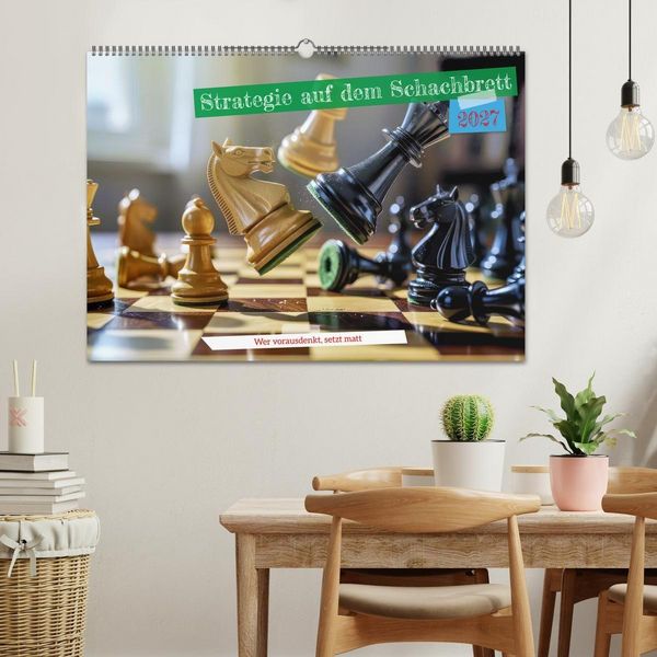 Produktbild: Strategie auf dem Schachbrett (Wandkalender 2027 DIN A2 quer), CALVENDO Monatskalender