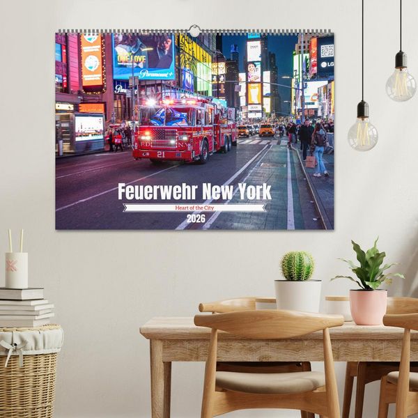 Produktbild: Feuerwehr New York - Heart of the City (Wandkalender 2026 DIN A2 quer), CALVENDO Monatskalender