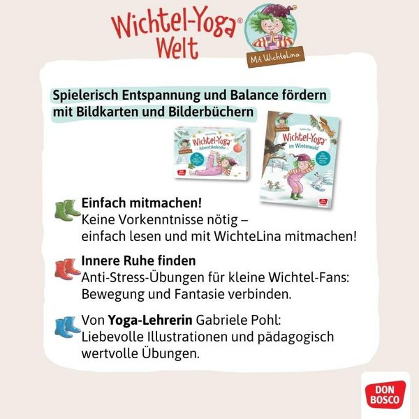 Produktbild: Wichtel-Yoga-Adventskalender. 24 Asanas f&uuml;r die Winter- und Weihnachtszeit
