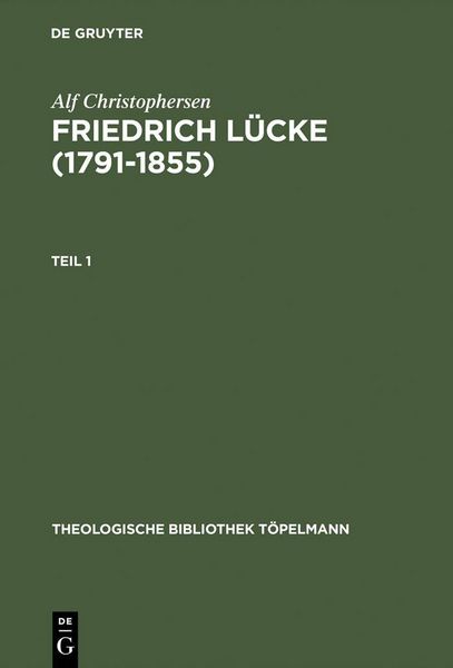 Produktbild: Friedrich L&uuml;cke (1791-1855)
