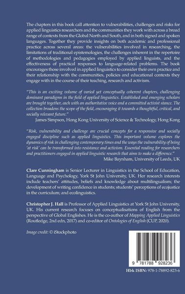 Produktbild: Vulnerabilities, Challenges and Risks in Applied Linguistics