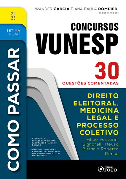 Produktbild: Como Passar em Concursos Vunesp - 7&ordf; Ed -2025