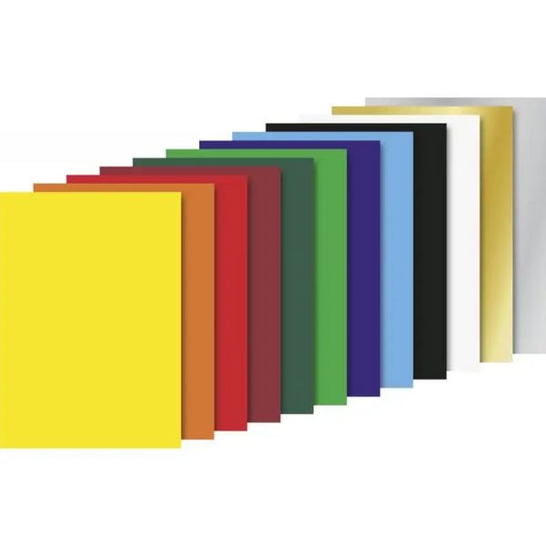 Produktbild: Glanzpapier-Bastelmappe (Buntpapier) | 18,5&times;29,5 cm, 12 Blatt, 80 g/m&sup2;