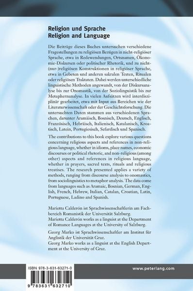Produktbild: Religion und Sprache- Religion and Language