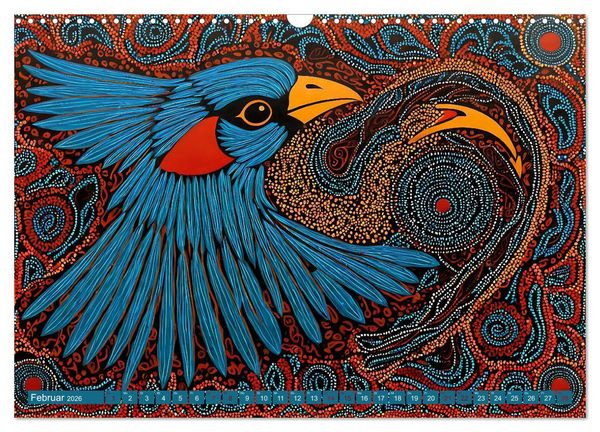 Produktbild: Traumzeit - KI-generierte Aborigine-Kunst aus dem Herzen Australiens (Wandkalender 2026 DIN A3 quer), CALVENDO Monatskalender