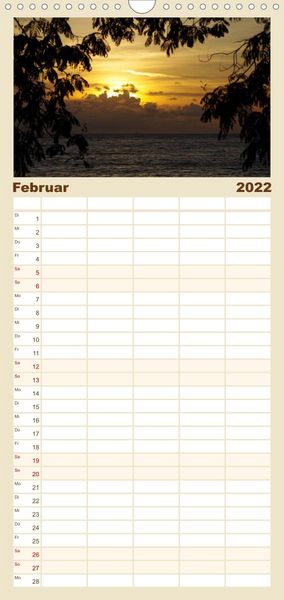 Produktbild: Familienplaner Farben am Meer (Wandkalender 2022 , 21 cm x 45 cm, hoch)