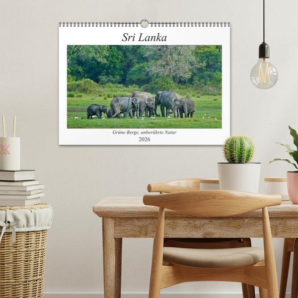 Produktbild: Sri Lanka, Gr&uuml;ne Berge - unber&uuml;hrte Natur (Wandkalender 2026 DIN A3 quer), CALVENDO Monatskalender
