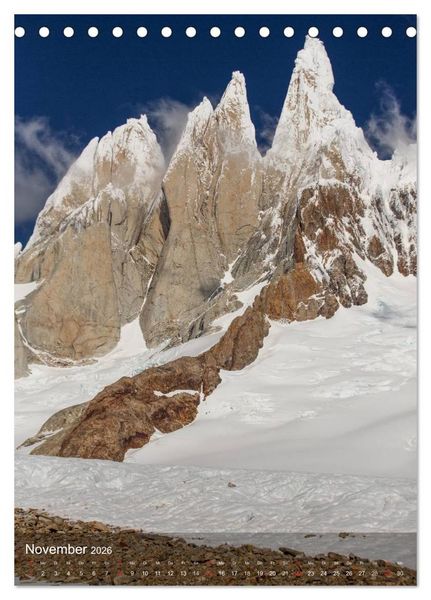 Produktbild: Magische Berge Patagoniens: Cerro Torre (Tischkalender 2026 DIN A5 hoch), CALVENDO Monatskalender