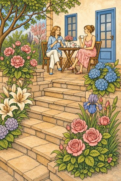 Produktbild: Garten Malbuch f&uuml;r Erwachsene &ndash; 50 Ausmalbilder zur Entspannung