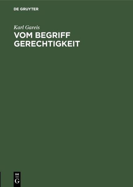 Produktbild: Vom Begriff Gerechtigkeit