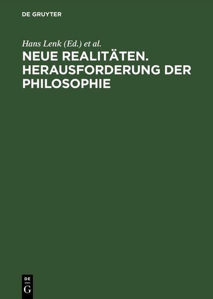 Produktbild: Neue Realit&auml;ten. Herausforderung der Philosophie