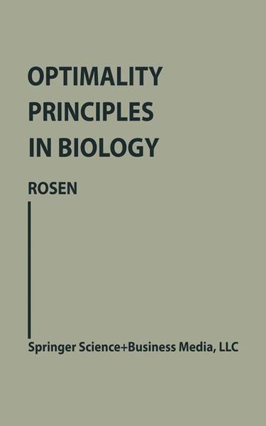 Produktbild: Optimality Principles in Biology