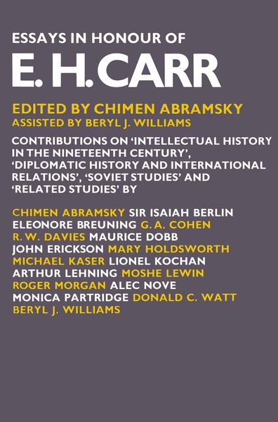 Produktbild: Essays in Honour of E. H. Carr