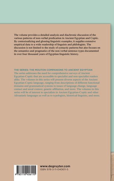 Produktbild: Non-Verbal Predication in Ancient Egyptian