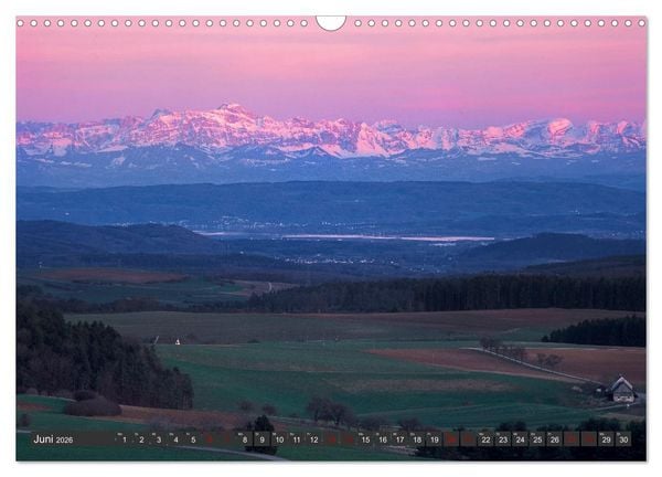Produktbild: Alpen-Fernsichten von der S&uuml;dwestalb und Oberen Donau (Wandkalender 2026 DIN A3 quer), CALVENDO Monatskalender