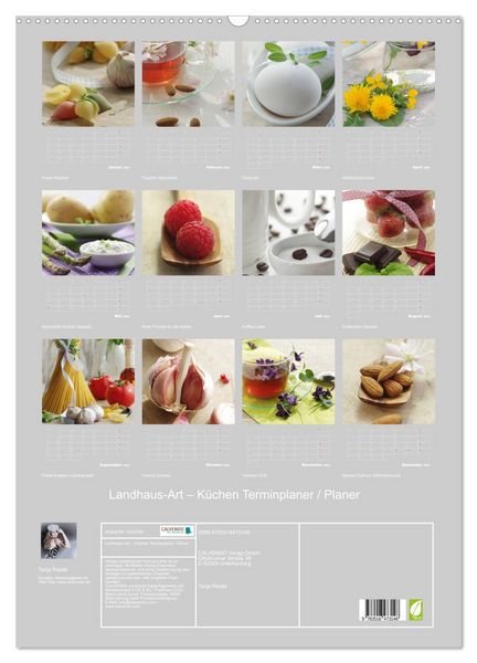 Produktbild: Landhaus-Art &ndash; K&uuml;chen Terminplaner / Planer (Wandkalender 2026 DIN A2 hoch), CALVENDO Monatskalender