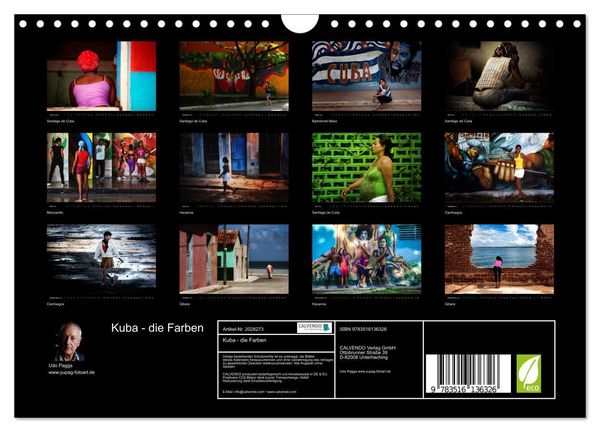 Produktbild: Kuba - die Farben (Wandkalender 2026 DIN A4 quer), CALVENDO Monatskalender