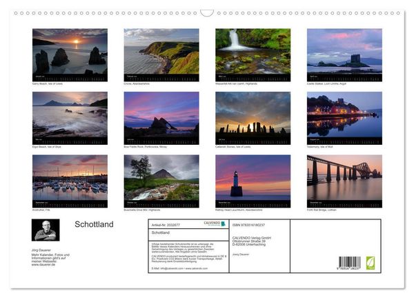 Produktbild: Schottland (Wandkalender 2026 DIN A2 quer), CALVENDO Monatskalender