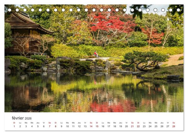 Produktbild: Jardiner au Japon (Calendrier de bureau 2026 DIN A5 vertical), CALVENDO calendrier mensuel
