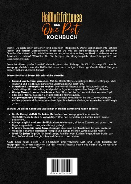 Produktbild: Hei&szlig;luftfritteuse und One Pot Kochbuch