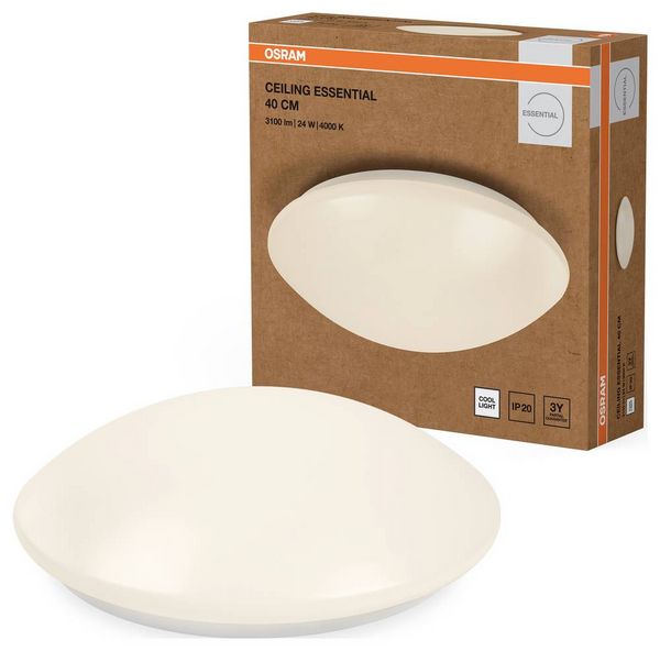 Produktbild: OSRAM HOMELIGHTING Ceiling Essential 400mm 24W 4000K 4099854445415 LED-Au&szlig;enwandleuchte 24.00 W Wei&szlig;