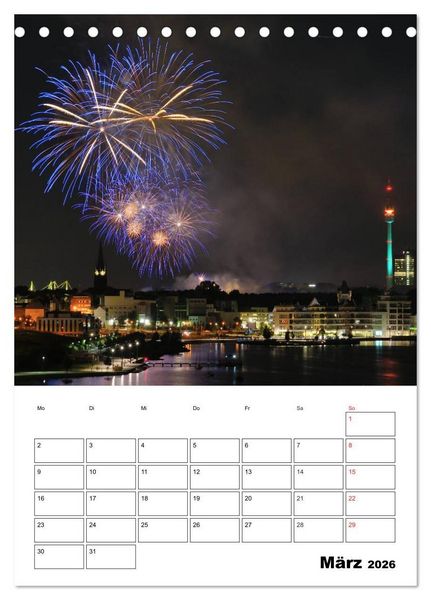 Produktbild: Feuerwerke Terminplaner (Tischkalender 2026 DIN A5 hoch), CALVENDO Monatskalender