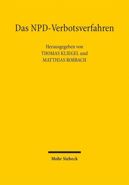 Produktbild: Das NPD-Verbotsverfahren