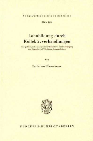 Produktbild: Lohnbildung durch Kollektivverhandlungen.