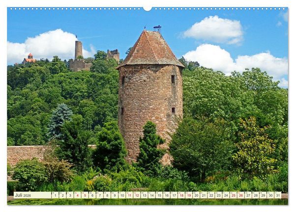 Produktbild: Weinheim erleben Schlosspark, Burgen und einladender Marktplatz (Wandkalender 2026 DIN A2 quer), CALVENDO Monatskalender