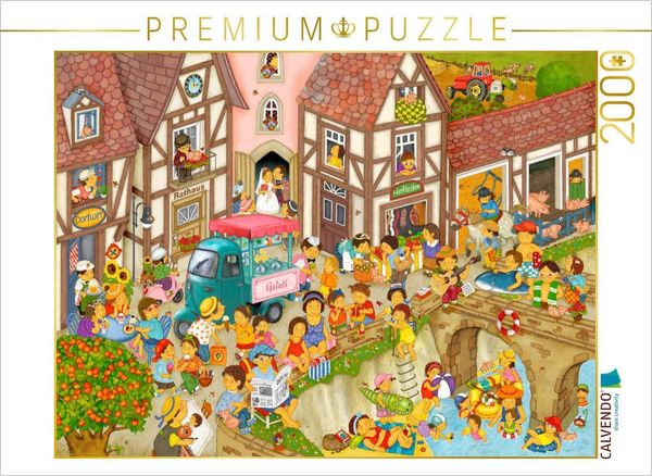 Produktbild: CALVENDO Puzzle Mein Dorf im Sommer | 2000 Teile Lege-Gr&ouml;&szlig;e 90x67cm Foto-Puzzle f&uuml;r gl&uuml;ckliche Stunden