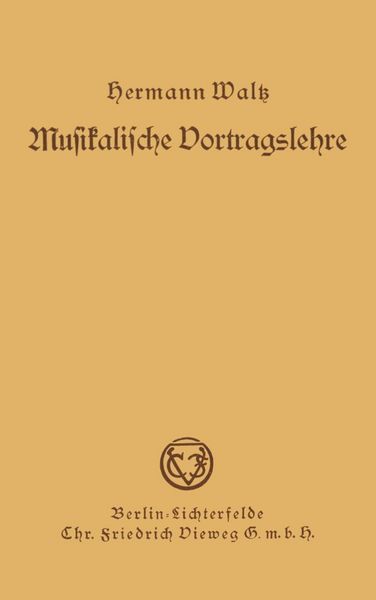 Produktbild: Musikalische Vortragslehre