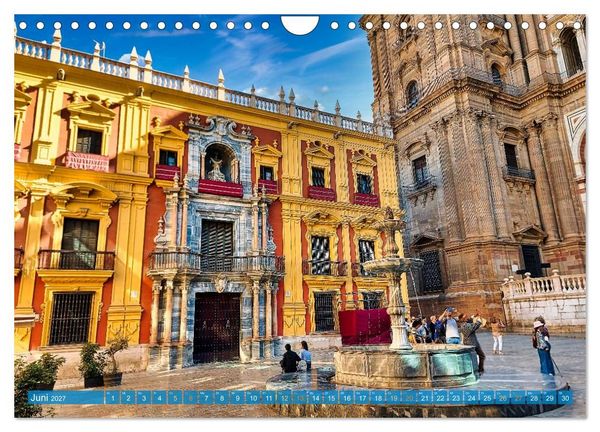Produktbild: Malaga Highlights der Stadt an der Costa del Sol (Wandkalender 2027 DIN A4 quer), CALVENDO Monatskalender