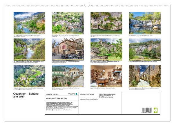 Produktbild: Cevennen - Sch&ouml;ne alte Welt (Wandkalender 2027 DIN A2 quer), CALVENDO Monatskalender