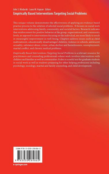Produktbild: Empirically Based Interventions Targeting Social Problems