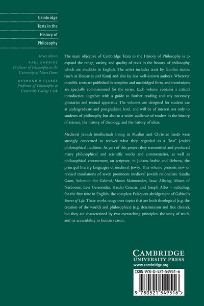 Produktbild: Medieval Jewish Philosophical Writings