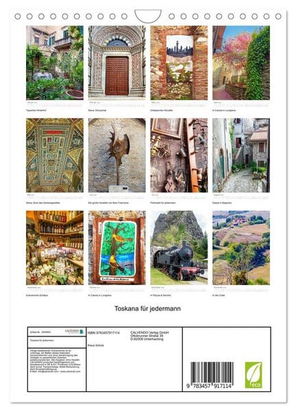 Produktbild: Toskana f&uuml;r jedermann (Wandkalender 2026 DIN A4 hoch), CALVENDO Monatskalender