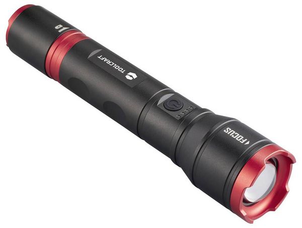 Produktbild: TOOLCRAFT TO-9927678 Handlampe verstellbar, Einstellbare Punktgr&ouml;&szlig;e, mit Stroboskopmodus, mit USB-Schnittstelle Li-Ionen Akkus