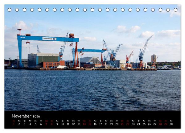 Produktbild: Kiel - Stadt an der F&ouml;rde (Tischkalender 2026 DIN A5 quer), CALVENDO Monatskalender