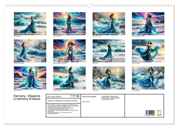 Produktbild: Harmony - Elegance in harmony of waves (Wall Calendar 2026 DIN A2 landscape), CALVENDO 12 Month Wall Calendar