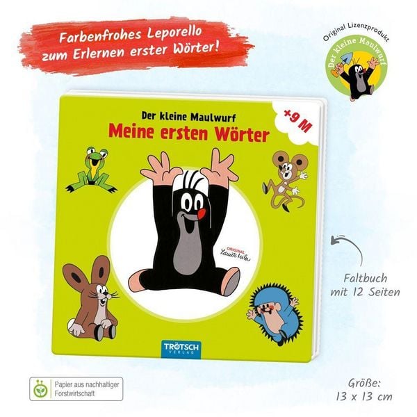 Produktbild: Tr&ouml;tsch Der kleine Maulwurf Leporello Meine ersten W&ouml;rter