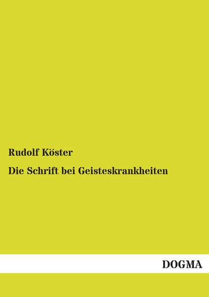 Produktbild: Die Schrift bei Geisteskrankheiten